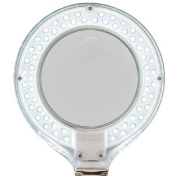 Лупа настольная REXANT 31-0243 3D+12D с подсветкой 40 SMD LED, ?100мм, белая фото 3