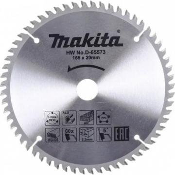 Пильный диск универсальный MAKITA 165x20x60T для алюминия/дерева/пластика [D-65573] фото 1