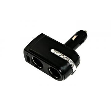 Разветвитель автоприкуривателя REXANT 16-0238 2 гнезда 1хUSB (5B, 1000мА) фото 1