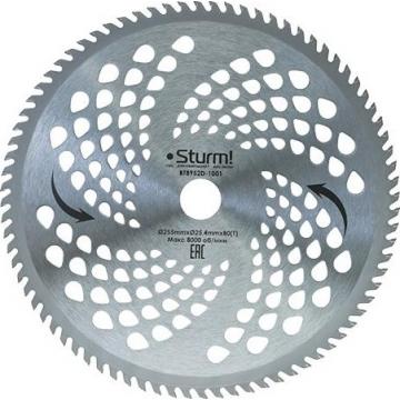 Диск  кустореза Sturm BT8952D-1001 255ммx25, 4x80, с твердосплавными напайками фото 1