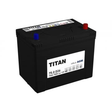 Аккумулятор Titan AGM 75.0 VRLA D26 B00 650А [4610082702127] фото 1