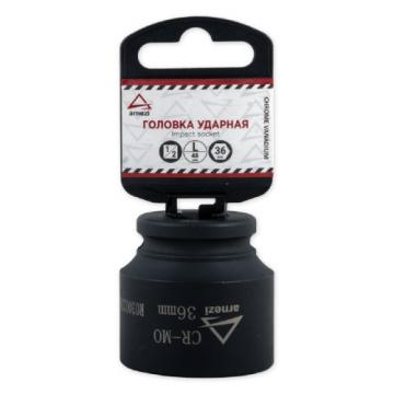 Ударная головка 6-ти гранная с посадкой 1/2" ARNEZI R0300236 36 мм Cr-Mo, на холдере фото 1