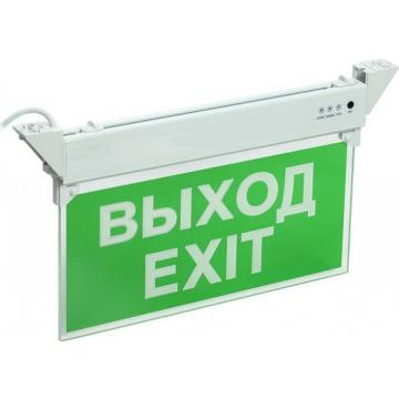 Светильник аварийный IEK  ССА 2101 "ВЫХОД-EXIT" 3ч 3Вт ВЫХОД-EXIT IP20 ИЭК [LSSA0-2101-3-20-K03] фото 1