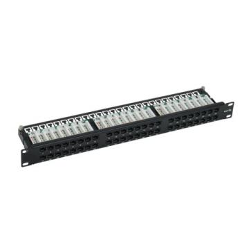 Патч-панель REXANT 02-0033 высокой плотности 19", 1U, 48 портов, RJ45, CAT 5e фото 1