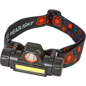 Фонарь светодиодный GLANZEN UFL-0300-101 налобный, аккумуляторный, usb фото 1