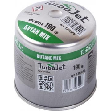 Газовый баллон TurboJet TJ190BP одноразовый, прокалываемый для пропан-бутан 190гр. [TJ190PB] фото 1