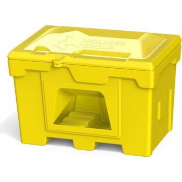 Ящик для песка и химикатов POLIMER GROUP 500 л с крышкой и дозатором [красный] фото 2