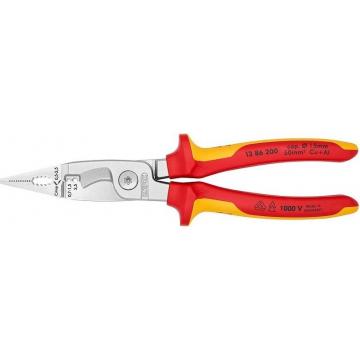 Клещи электромонтажные диэлектрические KNIPEX 1386200SB 200 мм [KN-1386200SB] фото 1