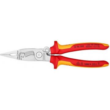 Клещи электромонтажные диэлектрические KNIPEX 1396200SB 200 мм 6-в-1 [KN-1396200SB] фото 1