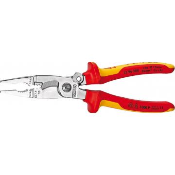 Клещи электромонтажные диэлектрические KNIPEX 1396200TBK 200 мм 6-в-1 [KN-1396200TBK] фото 1