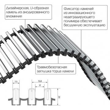 Конвектор внутрипольный ROYAL THERMO ATRIUM RT-A-110/200/1000-DG-U-NA [НС-1477226] фото 4