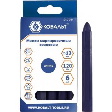 Мелок разметочный Кобальт 919-044 восковой, синий, 120 мм (6 шт.) фото 1