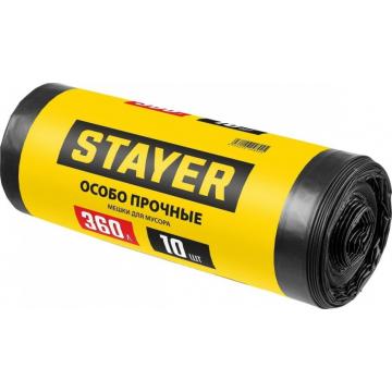 Мешок строительный STAYER HEAVY DUTY особопрочный, черный 360л, 10шт. [39157-360] фото 1
