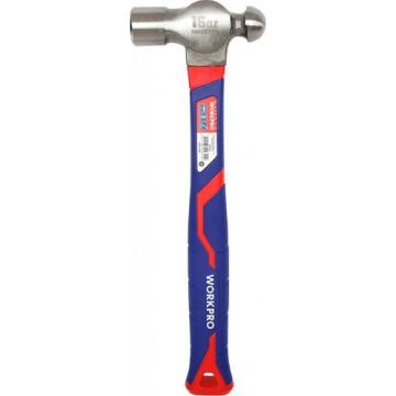 Молоток слесарный WORKPRO WP241029 с круглым бойком 450гр фото 1