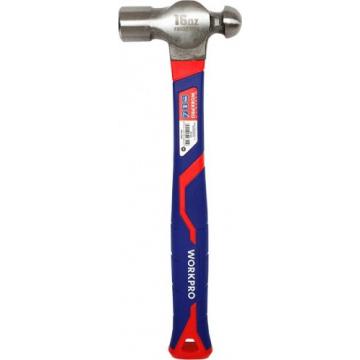 Молоток слесарный WORKPRO WP241030 с круглым бойком 675гр фото 1