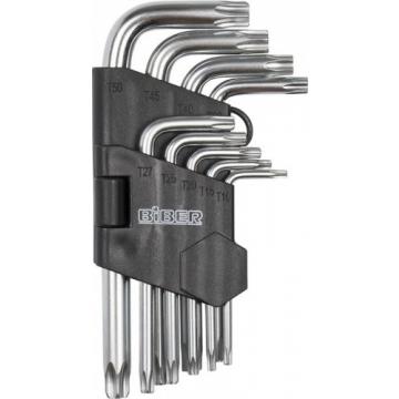 Набор ключей TORX Biber 90506 CrV 1.5-10мм 9шт. [тов-085699] фото 1