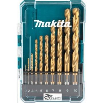 Набор сверл по металлу MAKITA D-72849 hss-tin economy, 10 шт. (1-10 мм) фото 1