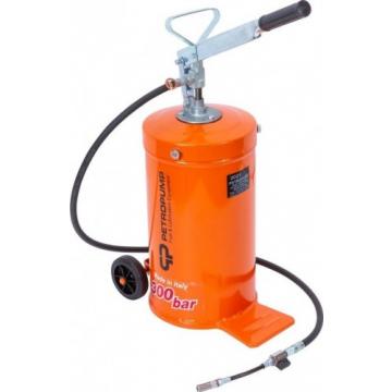 Нагнетатель смазки Petropump PP210010 ручной емкостью 16 кг с тележкой, 300 бар, специал фото 1