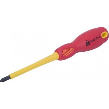 Отвертка диэлектрическая PHILIPS МАСТАК 041-02100EH №2, 100 мм, держатель фото 1
