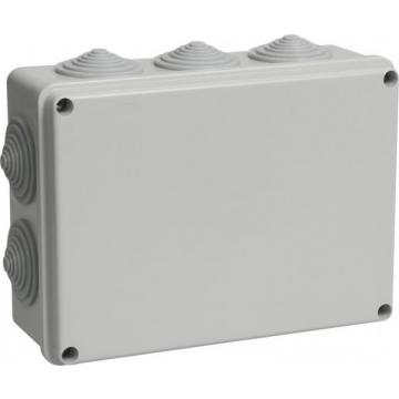 Распаячная коробка IEK КМ41243 оп 190х140х70 ip44 ral7035 [UKO11-190-140-070-K41-44] фото 1