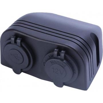 Разъем USB SKIPPER SK-DS6-1021/2023 5В 3.1А и прикуриватель для крепления на приборную панель [SK-DS6-1021/2023] фото 1