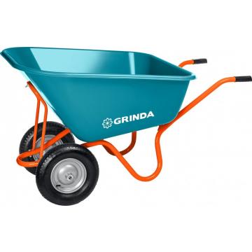 Тачка садовая GRINDA GP-1 ударопрочный пластиковый кузов 260л г/п 120кг [422401] фото 1