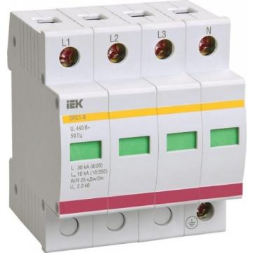 Устройство защиты перенапряжения IEK ОПС1-B 4P [MOP20-4-B] фото 1