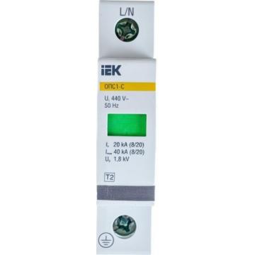 Устройство защиты перенапряжения IEK ОПС1-C 1P [MOP20-1-C] фото 1