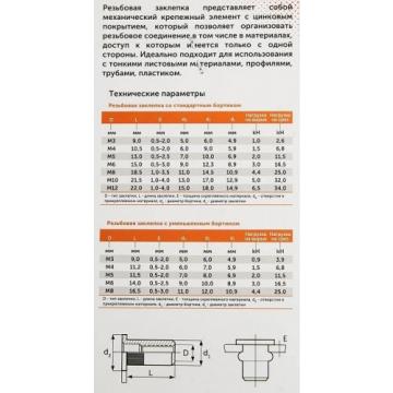 Заклепка резьбовая SORMAT  SRN М 6 уменьшенный борт (10 шт) [9630290625] фото 3
