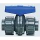 Кран шаровой 355 PVC-U/EPDM с синей рукояткой d50 фото навигации 1